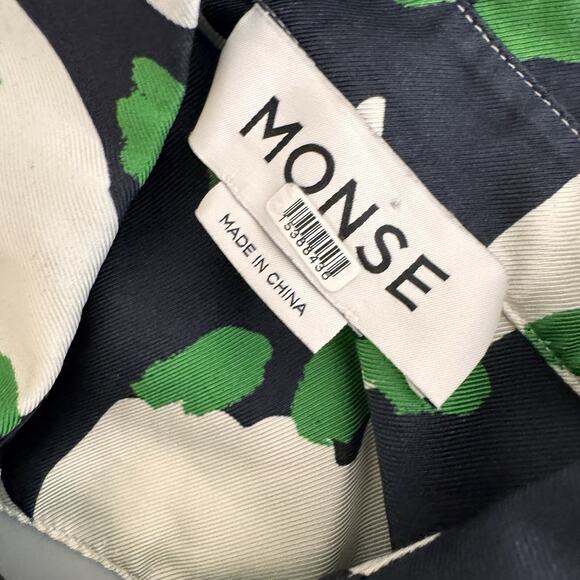 Monse Floral Button Up Top Cut Out Slashed Back Deconstructed Size 6 Bold Floral - Picture 12 of 14